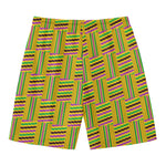 Ghana Kente Pattern Print Men's Swim Trunks