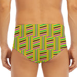 Ghana Kente Pattern Print Men's Triangle Swim Briefs