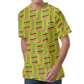 Ghana Kente Pattern Print Men's Velvet T-Shirt