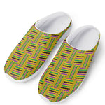 Ghana Kente Pattern Print Mesh Casual Shoes