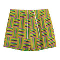 Ghana Kente Pattern Print Mesh Shorts
