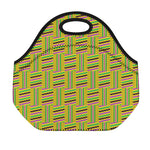 Ghana Kente Pattern Print Neoprene Lunch Bag