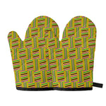 Ghana Kente Pattern Print Oven Mitts