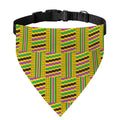 Ghana Kente Pattern Print Over The Collar Dog Bandana