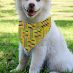 Ghana Kente Pattern Print Over The Collar Dog Bandana