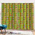 Ghana Kente Pattern Print Pencil Pleat Curtains