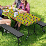Ghana Kente Pattern Print Picnic Table Cover