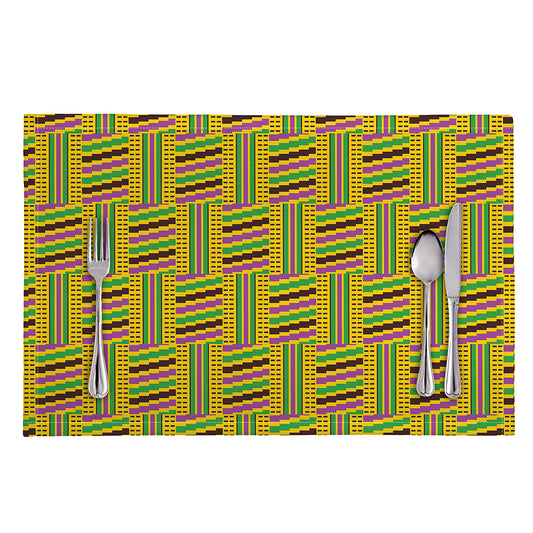Ghana Kente Pattern Print Placemat