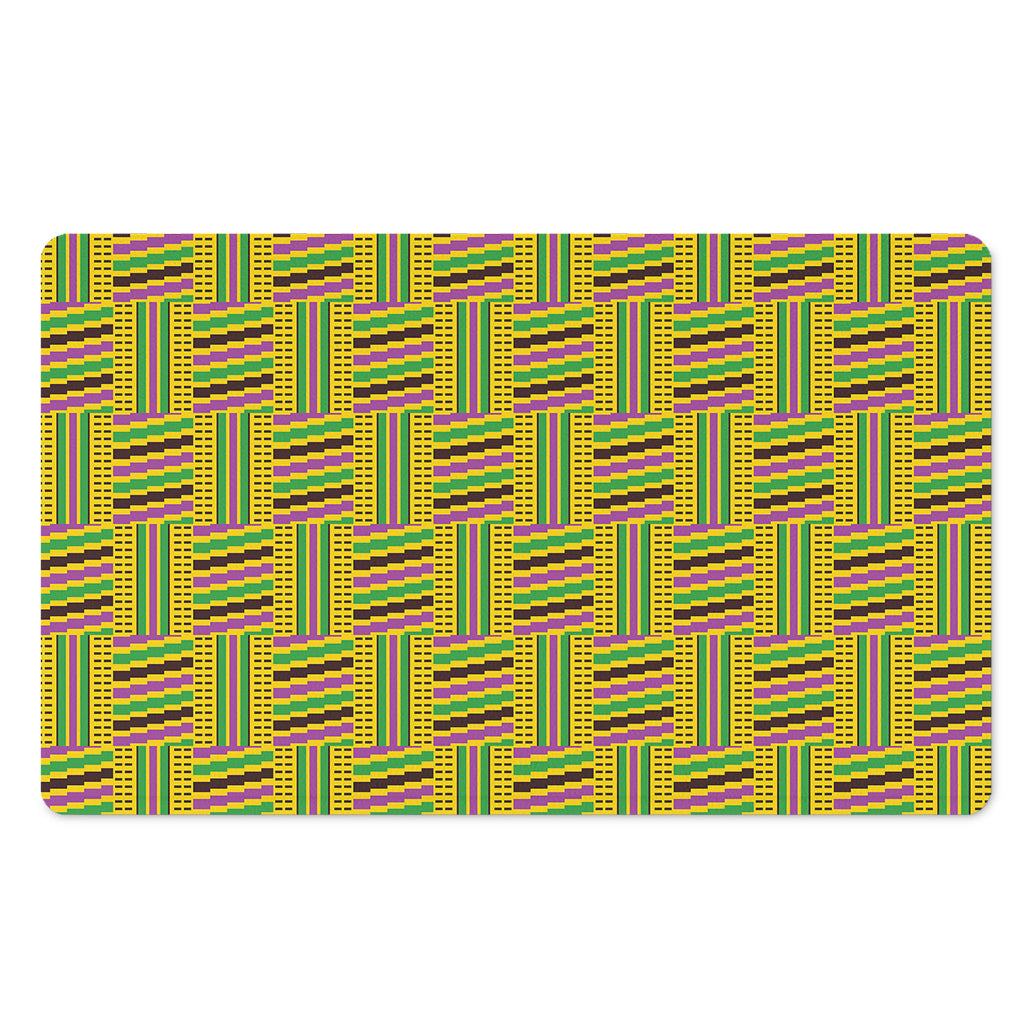 Ghana Kente Pattern Print Polyester Doormat