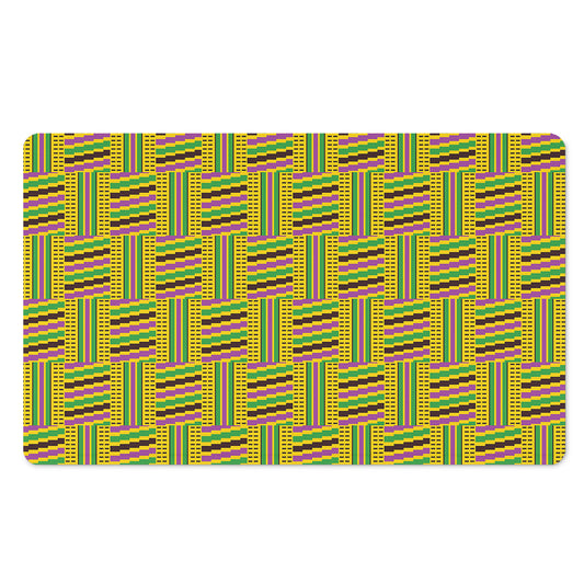 Ghana Kente Pattern Print Polyester Doormat