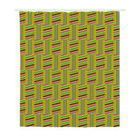 Ghana Kente Pattern Print Polyester Shower Curtain