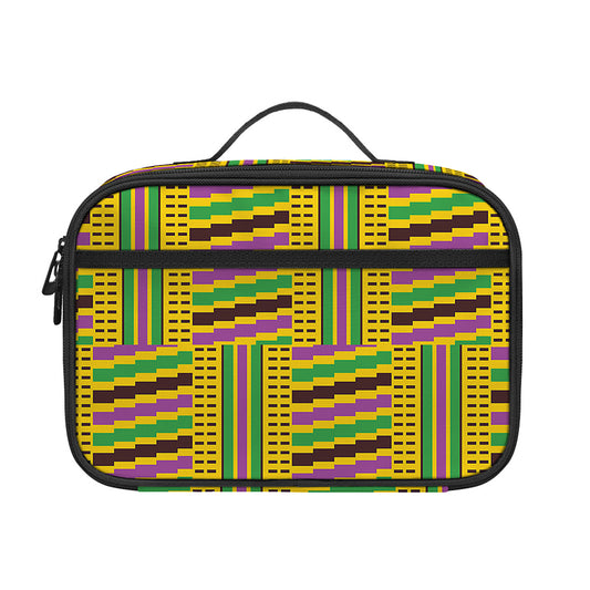 Ghana Kente Pattern Print Portable Lunch Bag