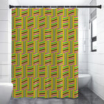 Ghana Kente Pattern Print Premium Shower Curtain
