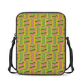 Ghana Kente Pattern Print Rectangular Crossbody Bag