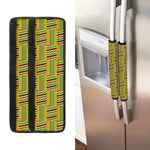 Ghana Kente Pattern Print Refrigerator Handle Covers