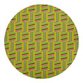 Ghana Kente Pattern Print Round Blanket