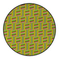 Ghana Kente Pattern Print Round Floor Mat