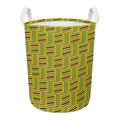 Ghana Kente Pattern Print Round Laundry Basket