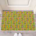 Ghana Kente Pattern Print Rubber Doormat