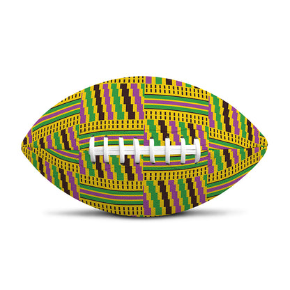 Ghana Kente Pattern Print Rugby Ball