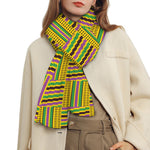 Ghana Kente Pattern Print Scarf
