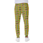 Ghana Kente Pattern Print Scuba Joggers