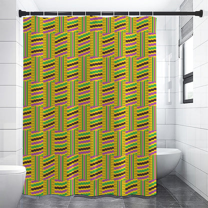 Ghana Kente Pattern Print Shower Curtain