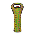 Ghana Kente Pattern Print Single Neoprene Wine Tote