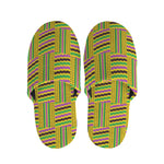 Ghana Kente Pattern Print Slippers
