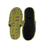 Ghana Kente Pattern Print Slippers