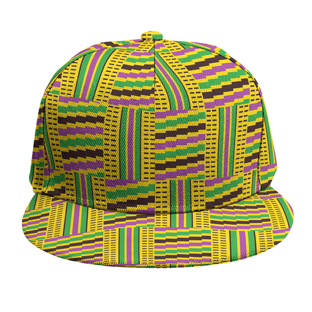 Ghana Kente Pattern Print Snapback Cap