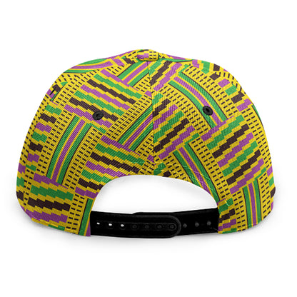 Ghana Kente Pattern Print Snapback Cap