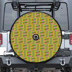 Ghana Kente Pattern Print Tire Cover With Camera Hole
