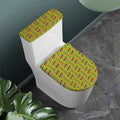 Ghana Kente Pattern Print Toilet Lid And Tank Cover Set