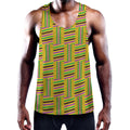 Ghana Kente Pattern Print Men's Workout Tank Top