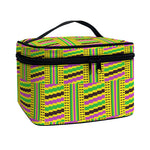 Ghana Kente Pattern Print Travel Makeup Bag