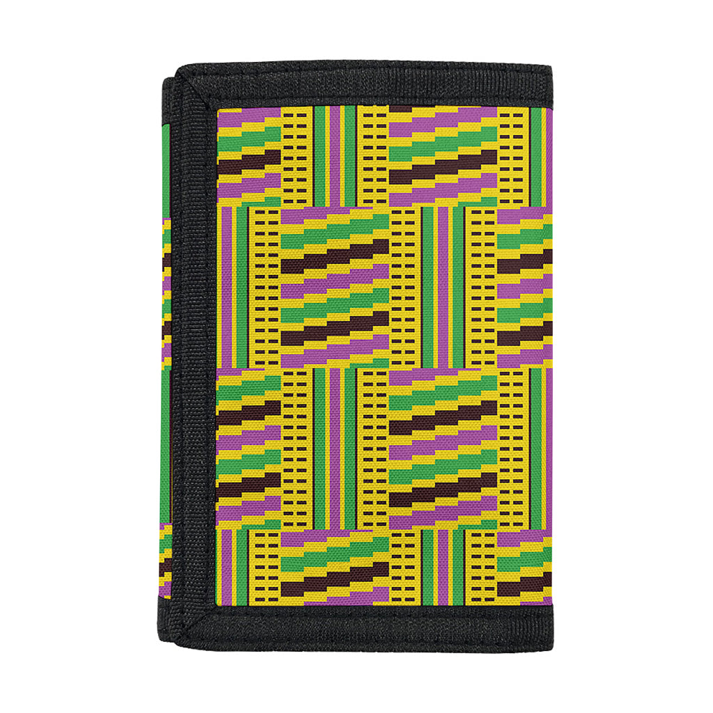 Ghana Kente Pattern Print Trifold Wallet