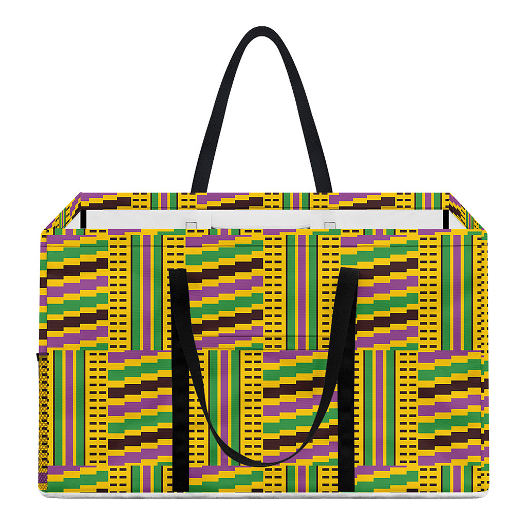 Ghana Kente Pattern Print Utility Tote Bag