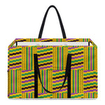 Ghana Kente Pattern Print Utility Tote Bag