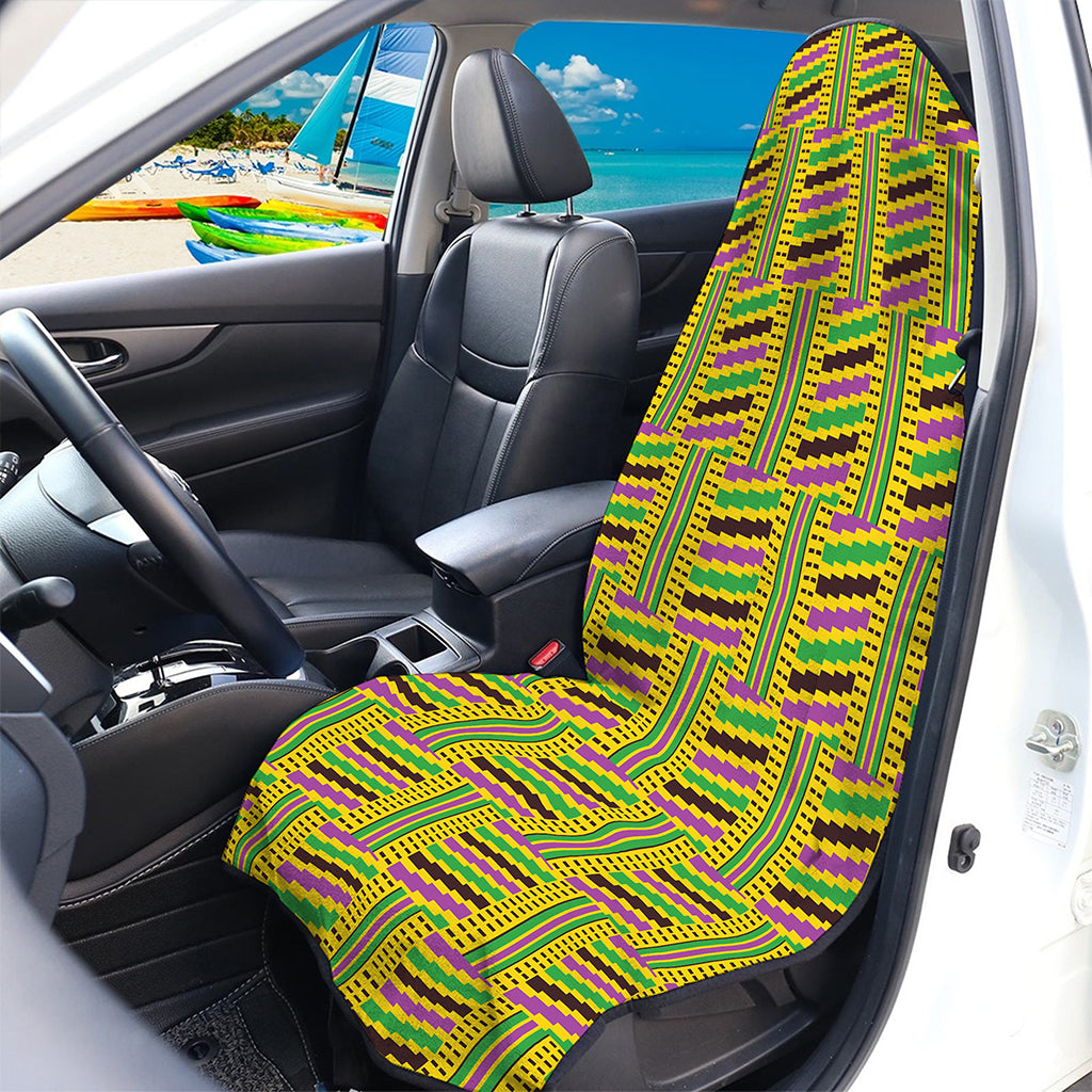 Ghana Kente Pattern Print Waterproof Car Seat Cover