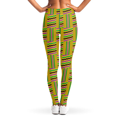 Ghana Kente Pattern Print Women's Leggings