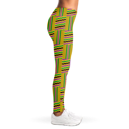 Ghana Kente Pattern Print Women's Leggings