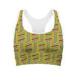Ghana Kente Pattern Print Women's Sports Bra
