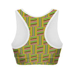 Ghana Kente Pattern Print Women's Sports Bra