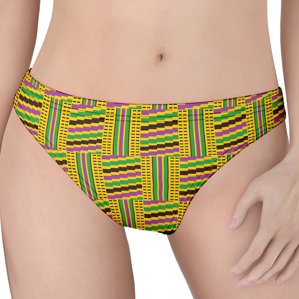 Ghana Kente Pattern Print Women's Thong