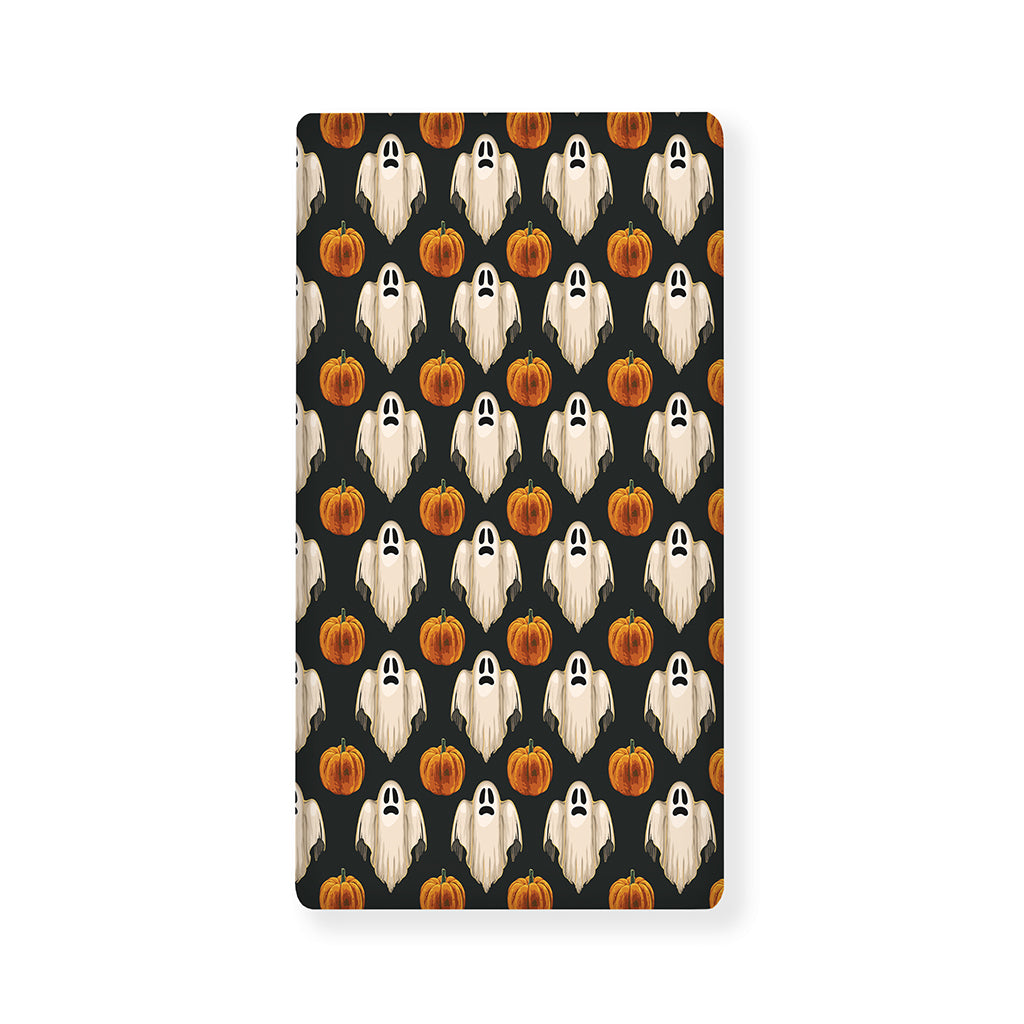 Ghost And Pumpkin Pattern Print Baby Crib Sheet
