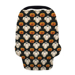 Ghost And Pumpkin Pattern Print Baby Seat Cover
