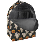 Ghost And Pumpkin Pattern Print Backpack