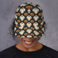 Ghost And Pumpkin Pattern Print Baseball Cap