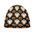 Ghost And Pumpkin Pattern Print Beanie